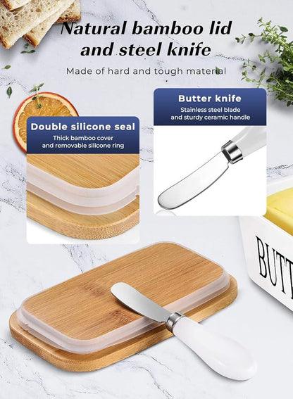 Butter Dish with Lid, Large Butter Container - Image 5