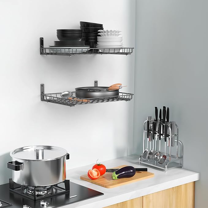 WALMANN Garage 12x18 inch Wall Shelf, Wall-Mounted Storage Shelves - Image 7
