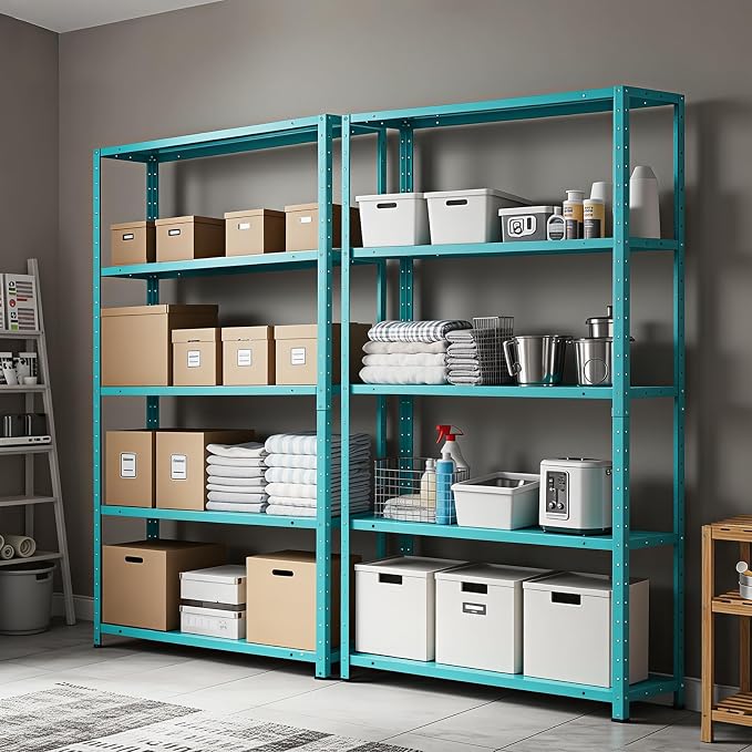 Storage Shelves, Heavy Duty 5-Tier Shelf Organizer & Adjustable Garage Shelving - Image 2