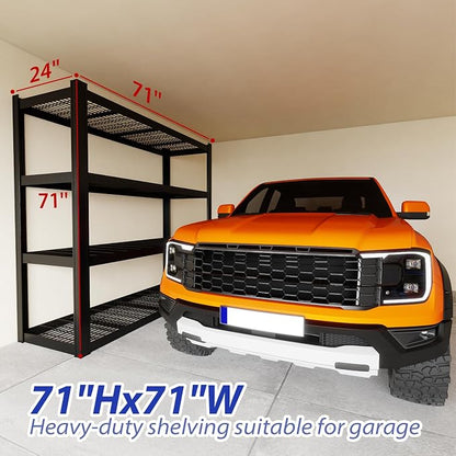 71" Wx71 H Industrial Shelving, 8000LBS Garage Storage Shelves, 4 Tier - Image 3