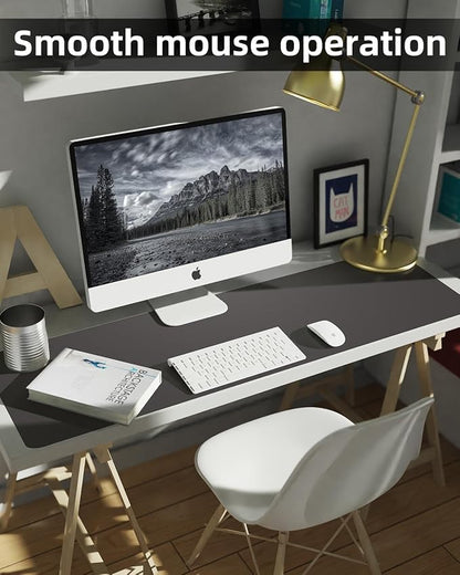 Leather Desk Pad Protector, Mouse Pad, Non-Slip PU Leather Desk Blotter - Image 5