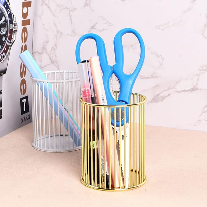 Metal Pen Holder Cup for Desk Makeup Brushes Pencil Holders Home Office - Image 6