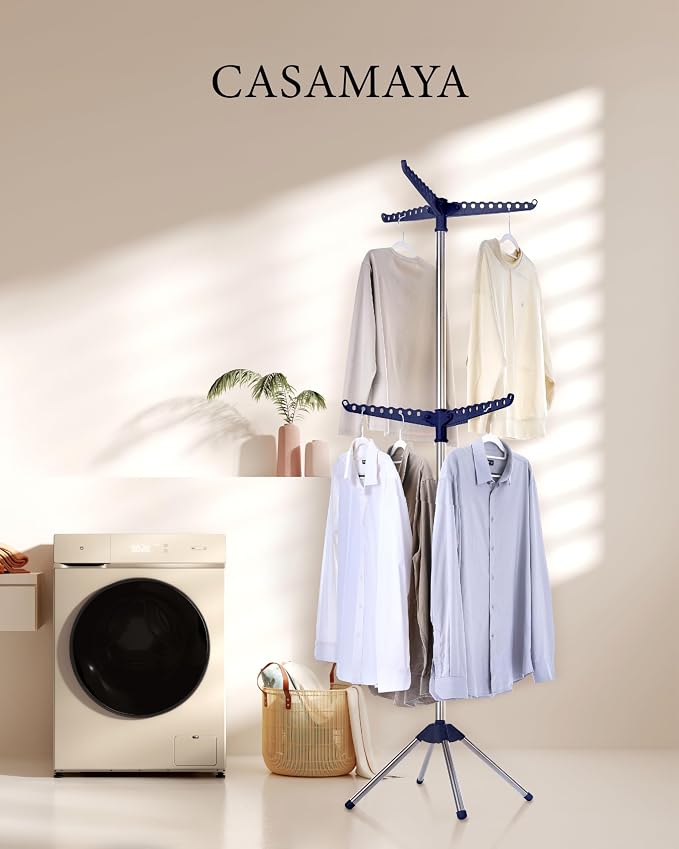 CASAMAYA Clothes Drying Rack Foldable, 74.8 inch 2 Tier Laundry Drying Rack - Image 2
