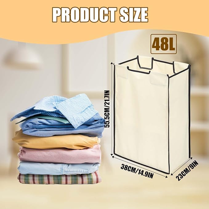 3 Pcs Laundry Sorter Replacement Bags Hamper Cart Removable Replacement Laundry - Image 2