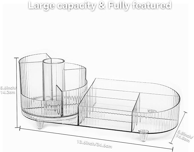 Cosmetic Makeup Storage Organizer, Countertop Makeup Perfume, Rotating Makeup - Image 6
