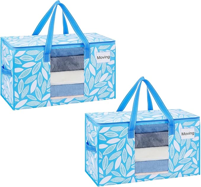 VENO 2 Pack Heavy Duty Moving Bags, Clothes and Comforter Storage Bags by Veno
