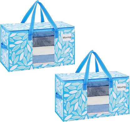 VENO 2 Pack Heavy Duty Moving Bags, Clothes and Comforter Storage Bags by Veno