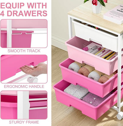 Utility-Rolling-Craft-Storage-Cart-Organizer - Image 4