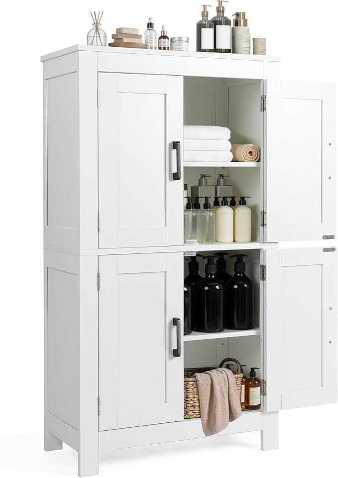 VUSIGN Bathroom Floor Cabinet, Farmhouse Storage Cabinet by VUSIGN