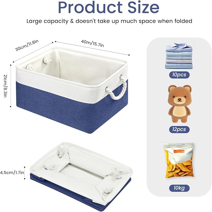 15.7x11.8x8.26 Inch Fabric Large Storage Bins - Image 5