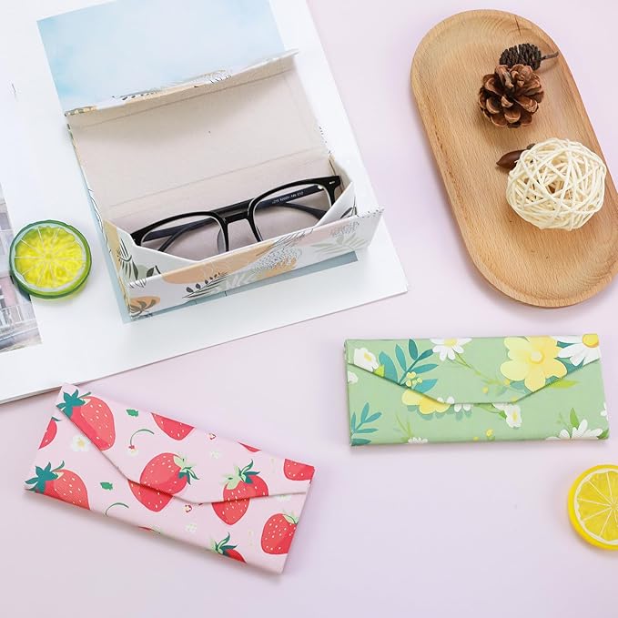Foldable Glasses Case, Magnetic PU Leahter Sunglasses Case, Cute Hard Shell - Image 7