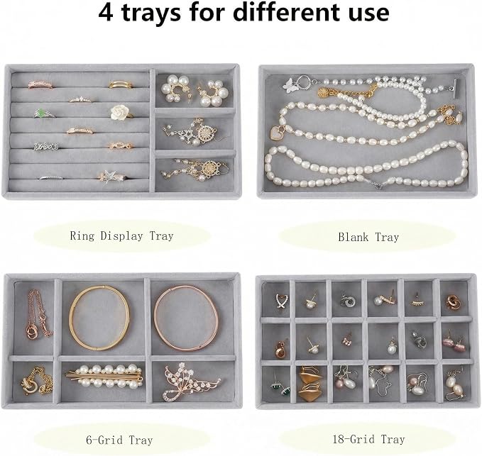 Stackable Jewelry Organizer Trays - Image 2