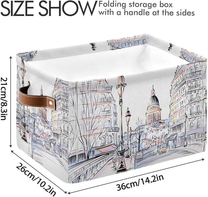 ZAZYXTJ Pari Eiffel Tower Storage Basket - Image 3