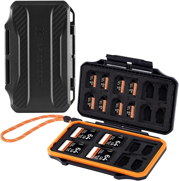K&F CONCEPT 36 Slots SD Micro SD Memory Card Case, Water-Resistant SD Card by KFCONCEPT
