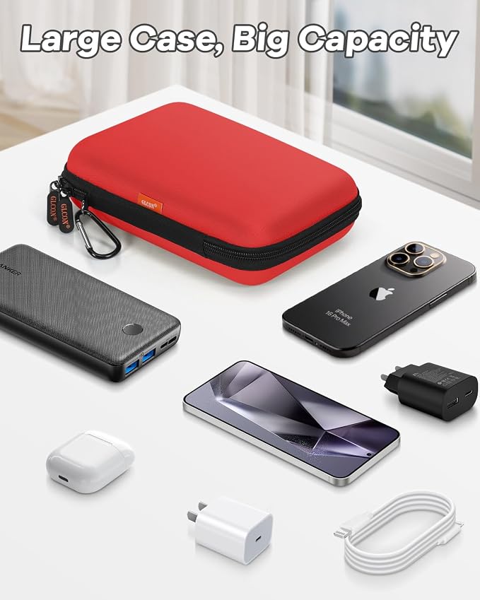 Pure-Red Shockproof Hard Shell Carrying Case - Image 4