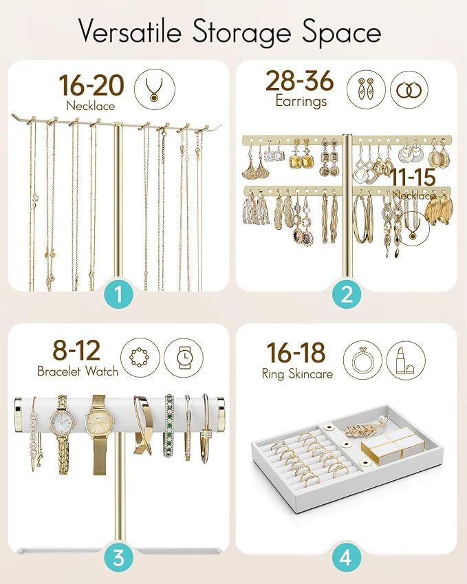 Vlando 3 Tier Jewelry Stand Organizer - Image 3