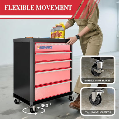 LARBANKE 5 Drawer Rolling Tool Chest - Image 6