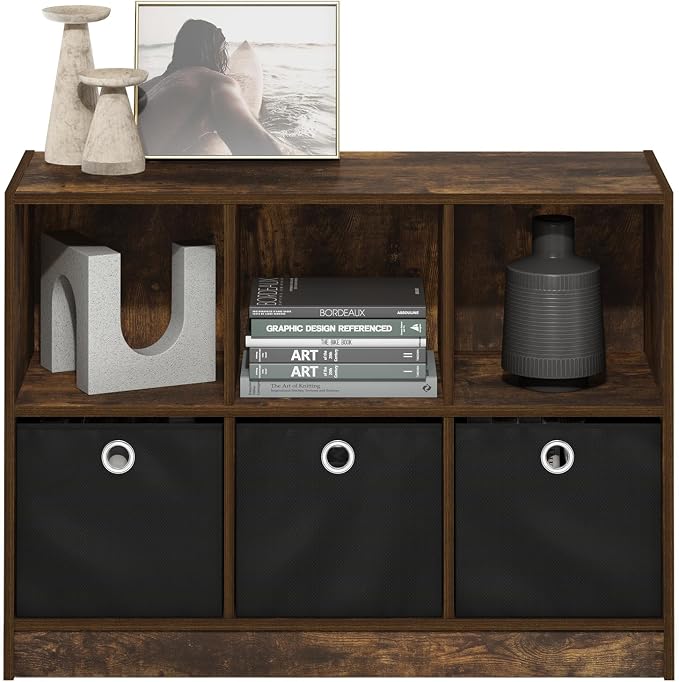 Furinno Basic Book Shelf, 6-Cube Bookshelf - Image 4