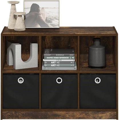 Furinno Basic Book Shelf, 6-Cube Bookshelf - Image 4