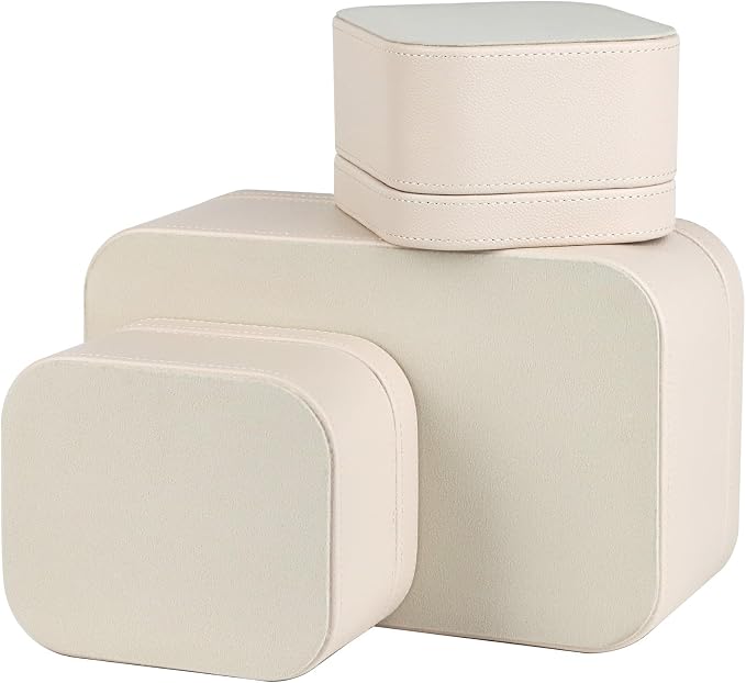 HofferRuffer Faux Leather Decorative Storage Boxes, Dust proof Storage Shelf - Image 9