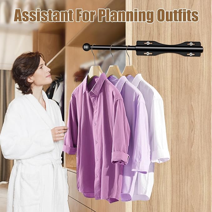 12" Valet Rod For Closet Pull Out Slide Out Adjustable Heavy Duty Valet Rod For - Image 3