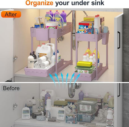 Sevenblue 4-Pack 2-Tier Under Sink Organizer - Image 4