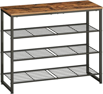 HOOBRO Shoe Rack, 4-Tier Narrow Shoe Organizer by HOOBRO
