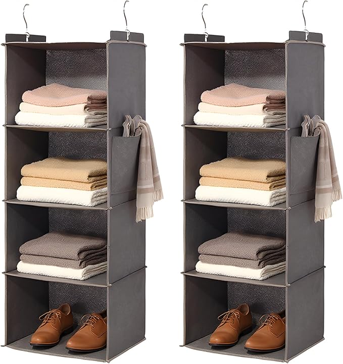 Hanging Closet Organizer 4 Shelf by Unknown