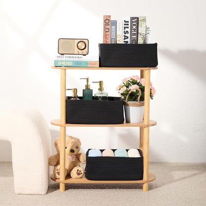 Small Storage Baskets for Organizing | Closet Organizer Bins | Shelf Toy Basket - Image 6