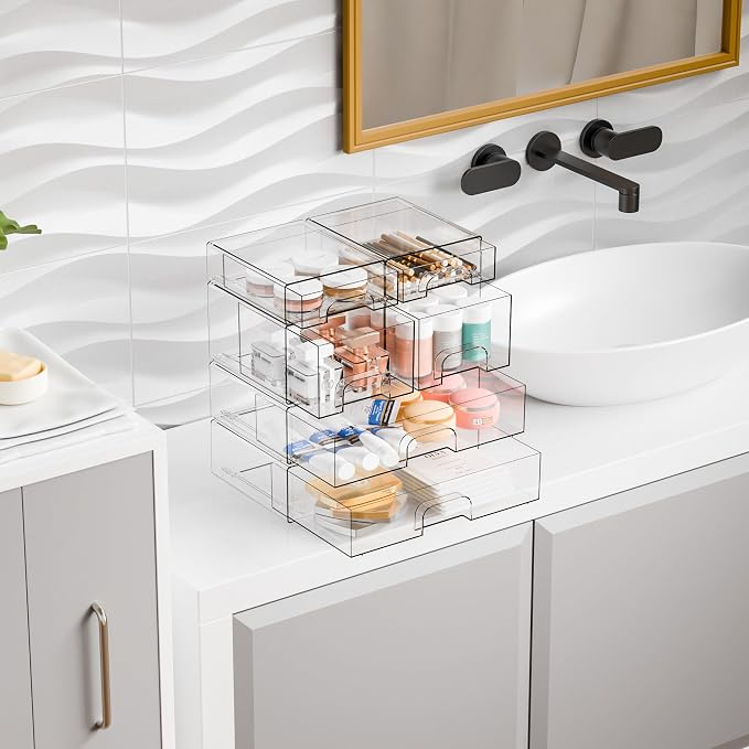 Clear Stackable Storage Drawers - Image 2