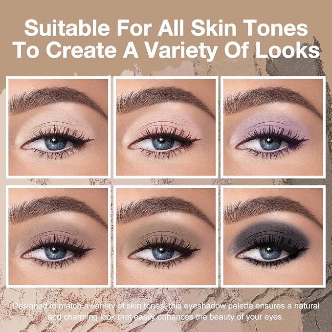 6 Colors Mini Dark Nude Brown Eye Shadow Palette Makeup - Image 3