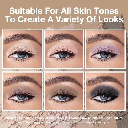 6 Colors Mini Dark Nude Brown Eye Shadow Palette Makeup - Image 3
