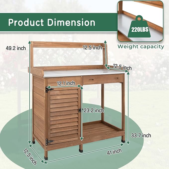 Potting Bench Table Work Bench - Image 4