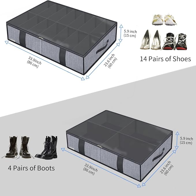 Onlyeasy Under Bed Shoe Storage Organizers - Image 2