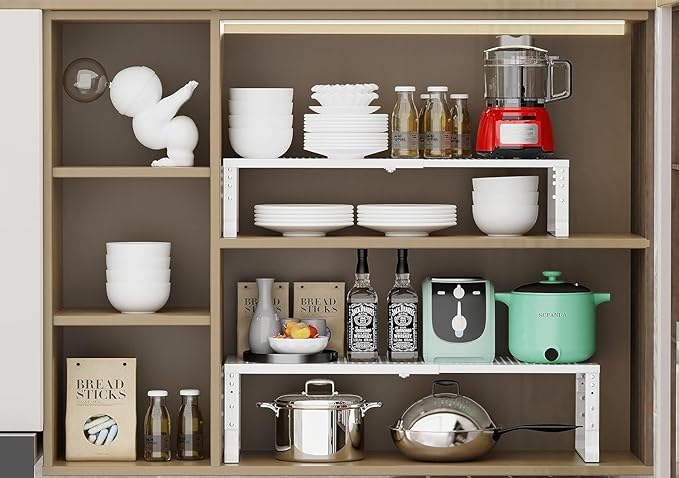 Expandable Cabinet Shelf Organizer Storage Spice Rack Shelves - Image 4