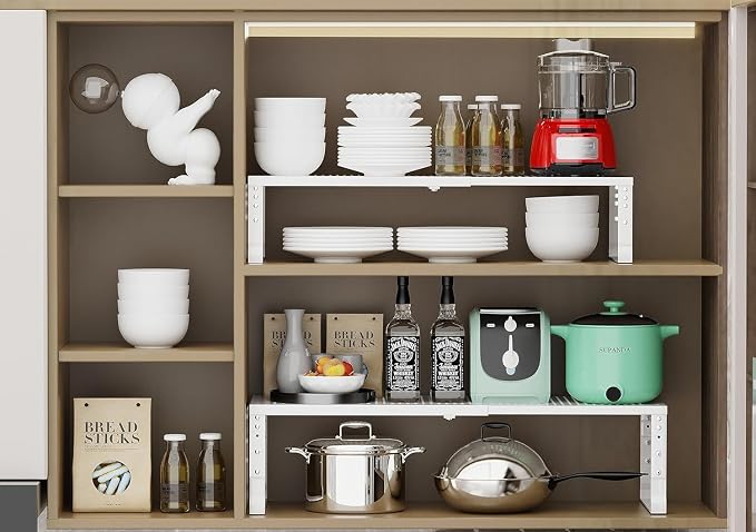 Expandable Cabinet Shelf Organizer Storage Spice Rack Shelves - Image 4