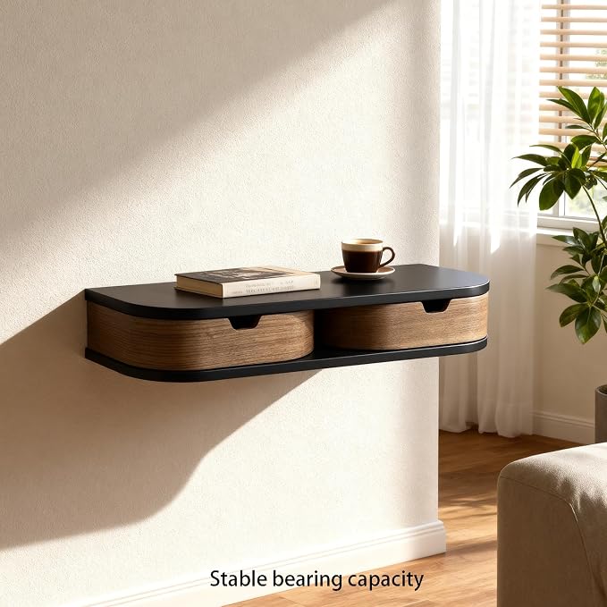 Floating Nightstand, Wall Mounted Bedside Shelf, Handmade Bedroom Furniture - Image 2