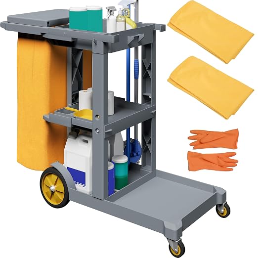 YITAHOME 3-Shelf Cleaning Carts on Wheels, by YITAHOME