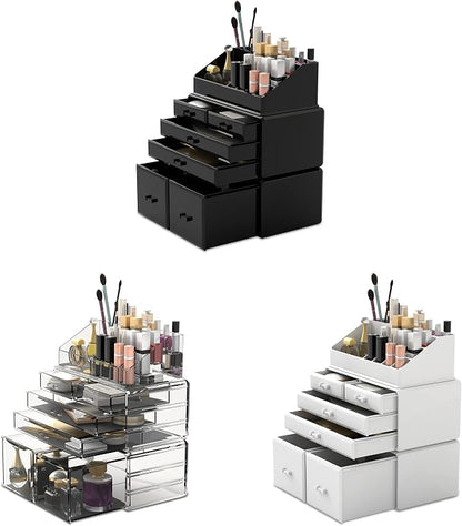 READAEER Makeup Organizer 3 Pieces Cosmetic Storage Case - Image 8