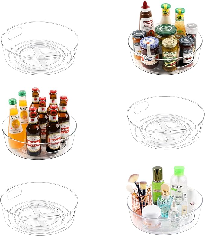 GUZON 6 Pack Lazy Susan Organizer by Guzon