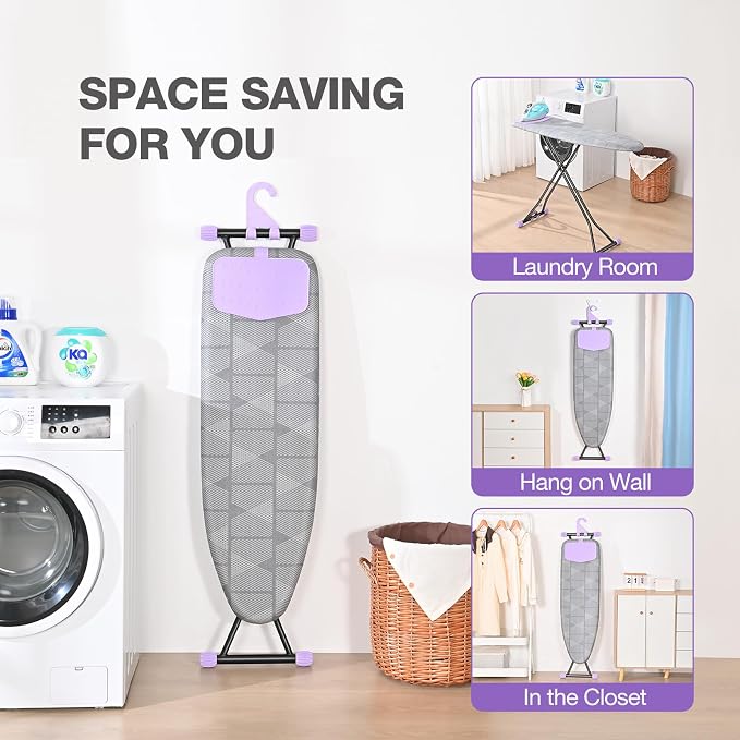 APEXCHASER Ironing Board with Iron Rest, Compact and Space Saver Iron Board - Image 6