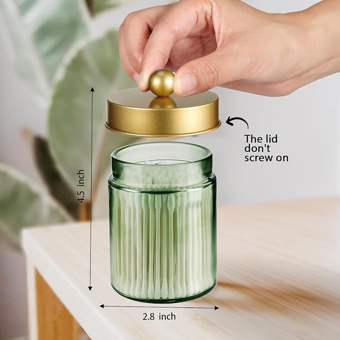 Amolliar Sage Green Apothecary Glass Jar - Image 2