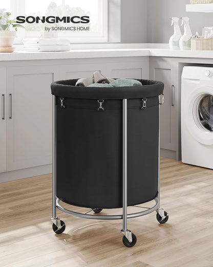 SONGMICS Laundry Basket, Rolling Steel Frame - Image 2