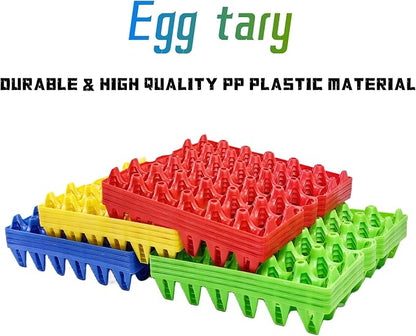 4-Pack Blue Rectangular Plastic Egg Tray, Stackable Egg Crates, 30-Egg Capacity - Image 6