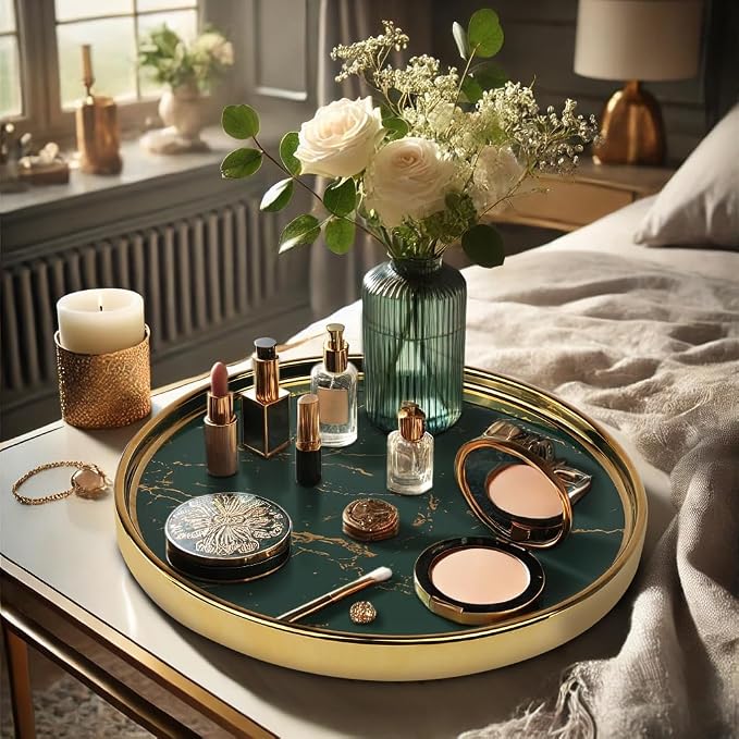 Ceramic Vanity Tray for Bathroom, and Makeup – Decorative Organizer Tray for - Image 3