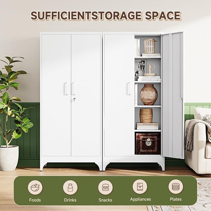Letaya 71" H Metal Storage Cabinet - Image 8