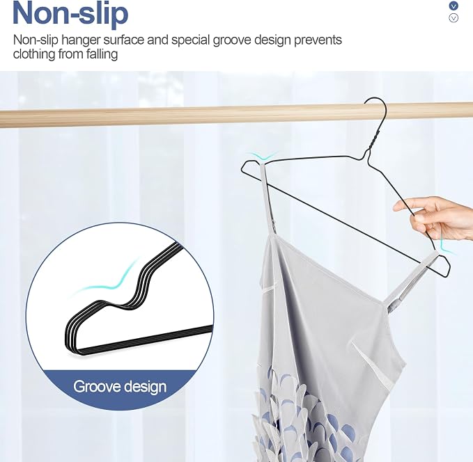 SPECILITE Wire Hangers 50 Pack, Metal Wire Clothes Hanger Bulk - Image 4