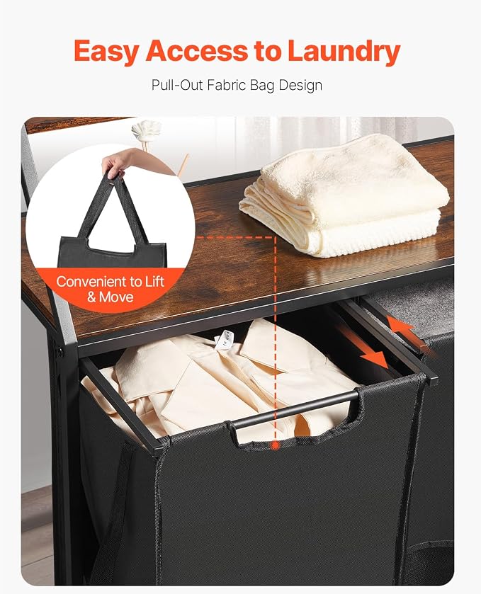 VEVOR 2 Tiers Laundry Sorter, Tall Laundry Hamper - Image 4
