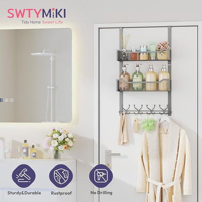 SWTYMIKI Over The Door Hooks Organizer - Image 3