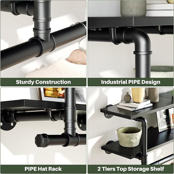 Aheaplus Industrial Pipe Clothes Rack - Image 3
